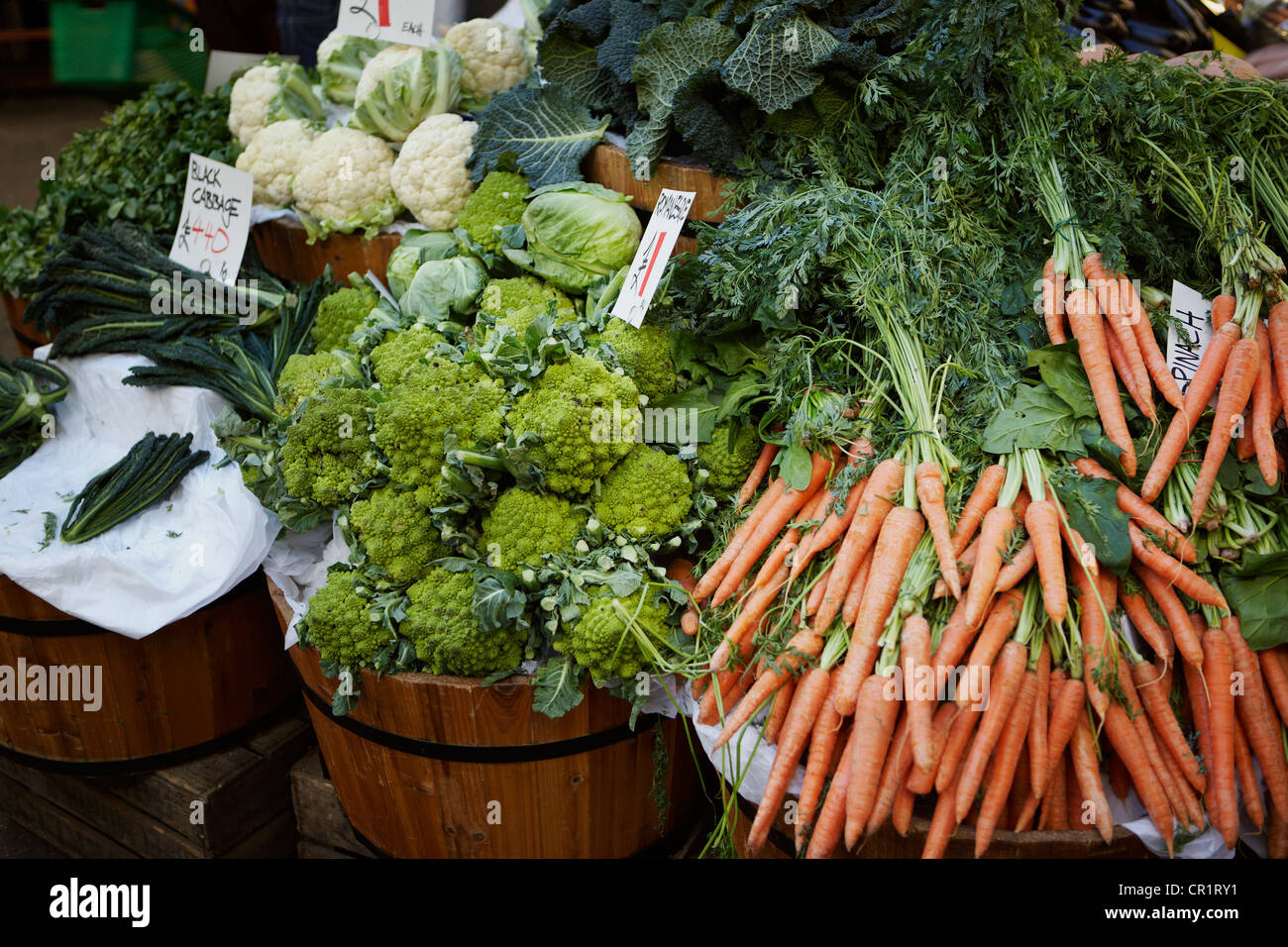 Fresh produce for sale Stock Photo