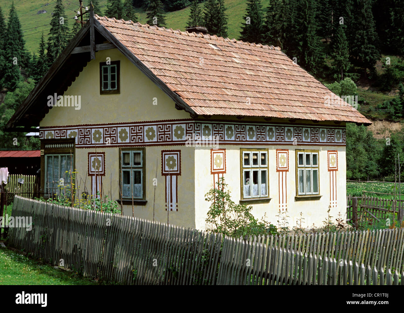 Romania, region of Bukovine, city of Ciocanesti, traditional house Stock Photo