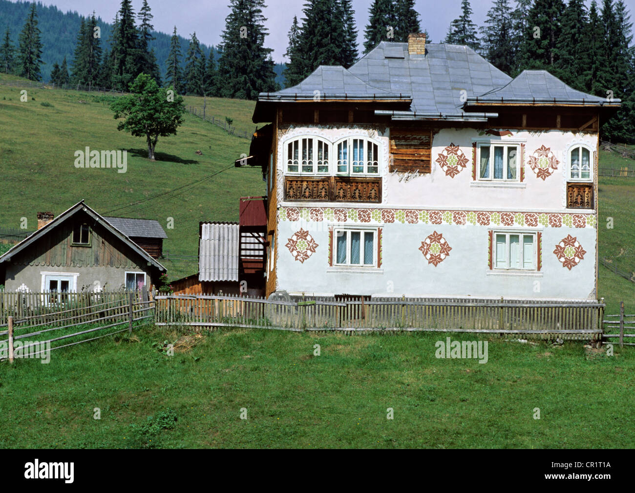 Romania, region of Bukovine, city of Ciocanesti, traditional house Stock Photo