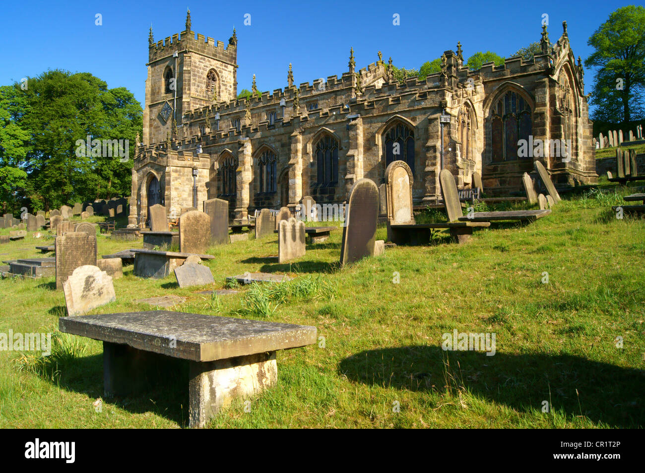 UK,South Yorkshire,Peak District,High Bradfield,Church of St Nicholas Stock Photo