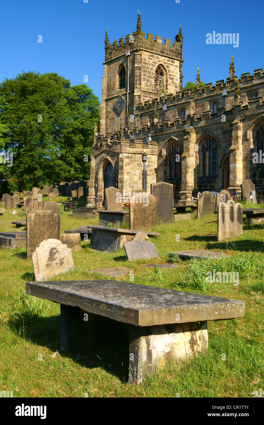 UK,South Yorkshire,Peak District,High Bradfield,Church of St Nicholas Stock Photo