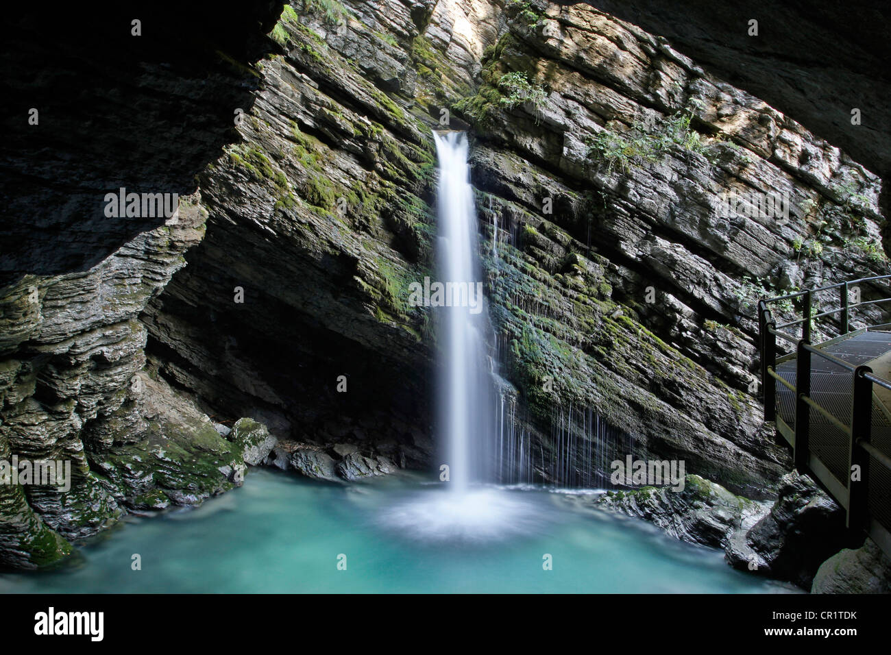 Thur Waterfalls on the Saentisthur River, Unterwasser, Toggenburg, Canton of St. Gallen, Switzerland, Europe, PublicGround Stock Photo