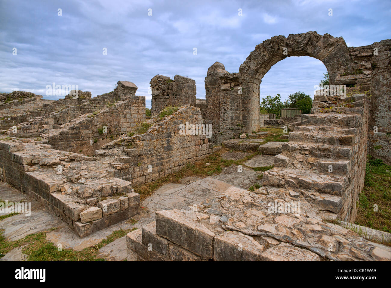 Roman remains at Salona, Solin, Croatia Stock Photo