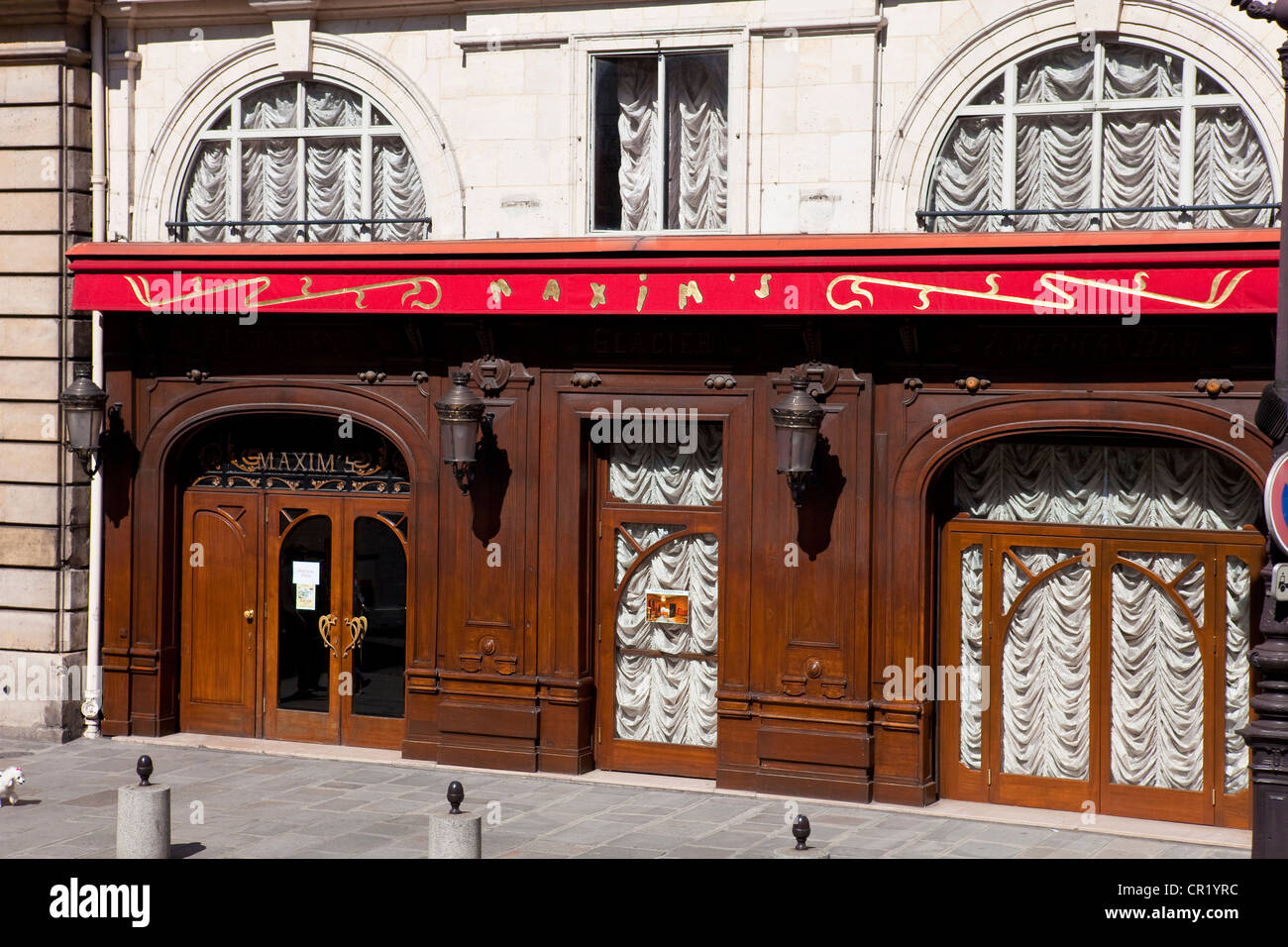 France, Paris, Maxim's Restaurant, rue Royale Stock Photo