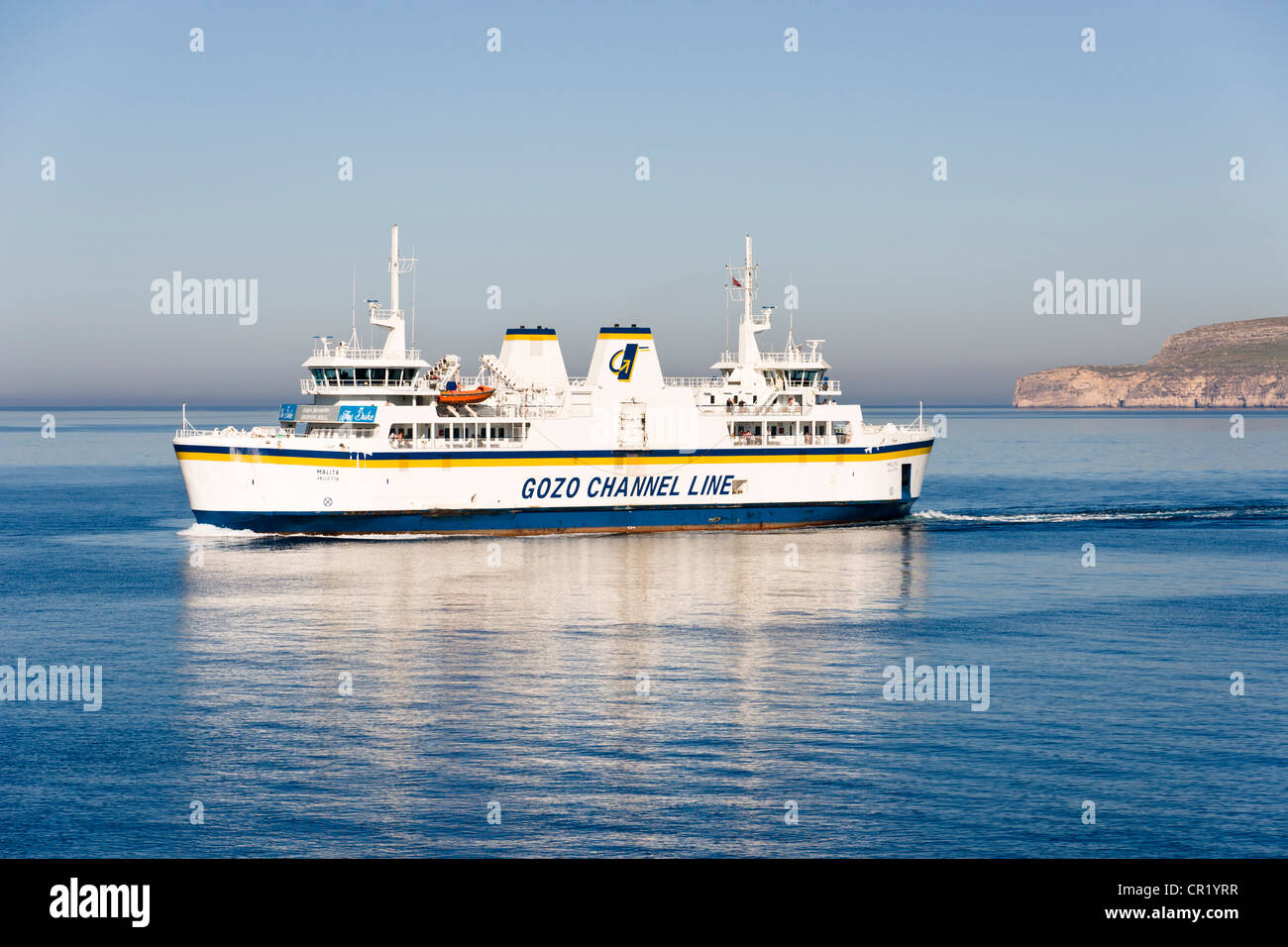 Ferry to Gozo, Malta. Stock Photo