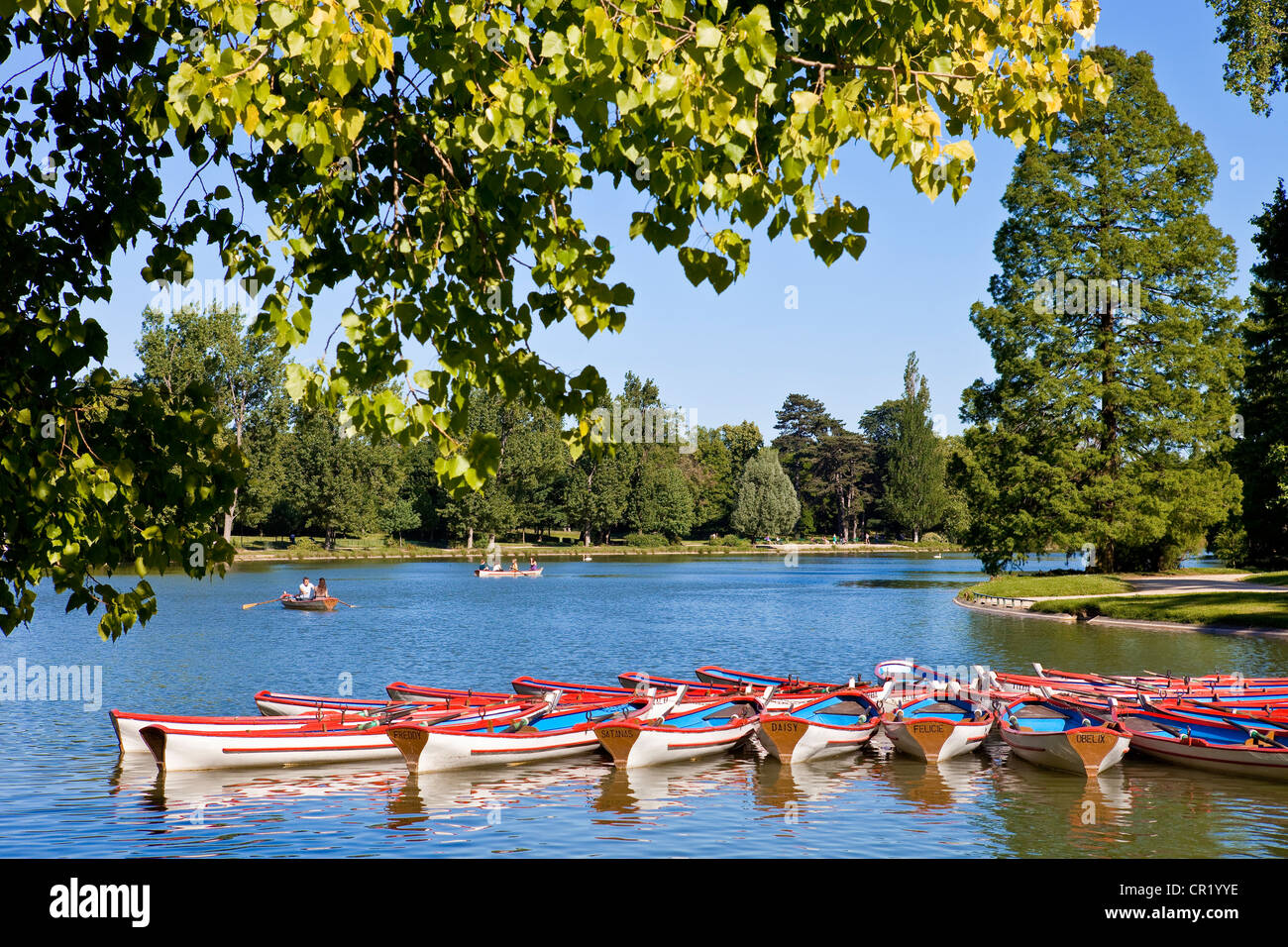 France Paris Bois De Vincennes Lac Daumesnil Boat Rental Stock