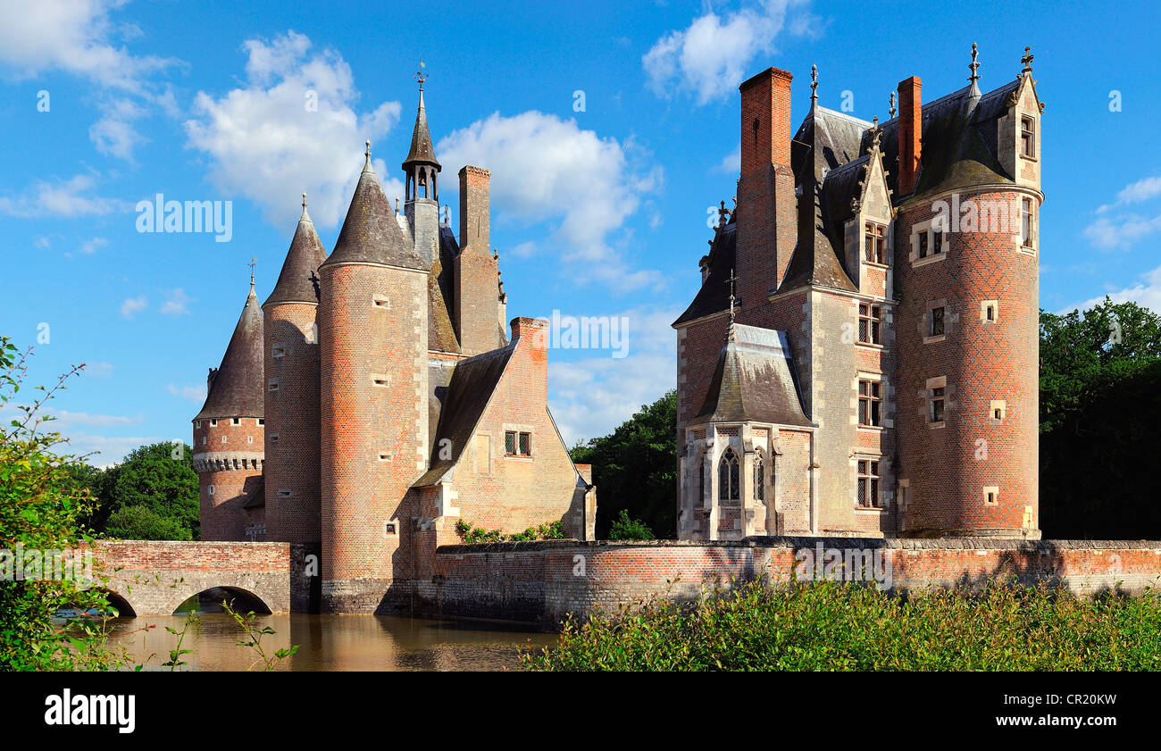 France, Loir et Cher, Sologne region, Lassay sur Croisne, Le Moulin castle Stock Photo