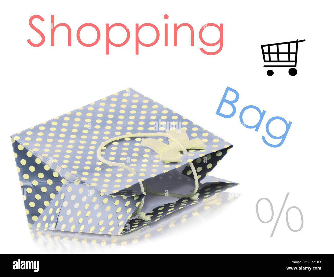 Beautiful shopping bag isolated on white background Stock Photo - Alamy