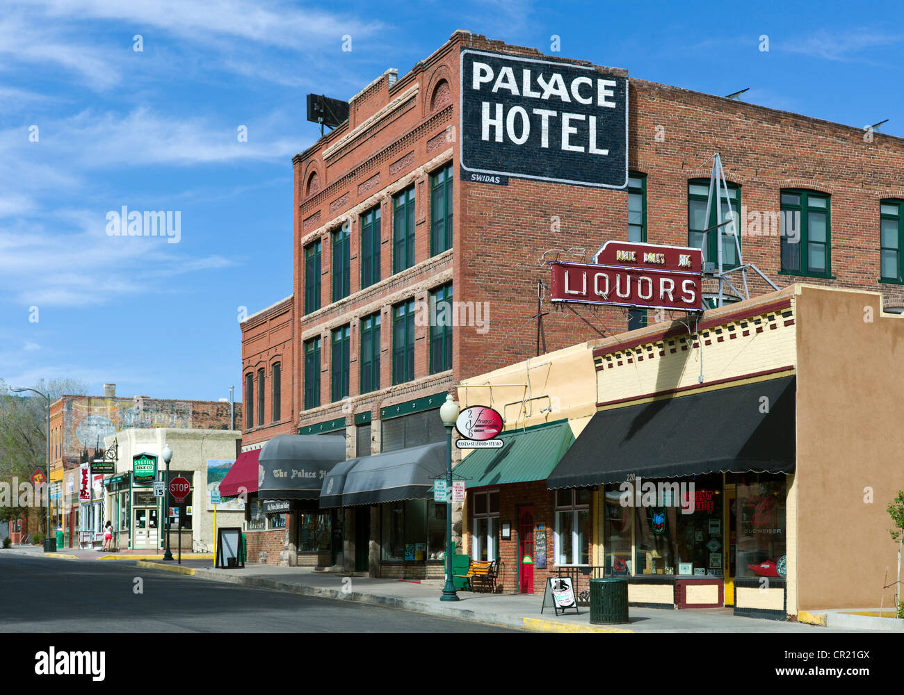 Renovated Palace Hotel and Arlie Dale's Jug Liquor store in historic ...