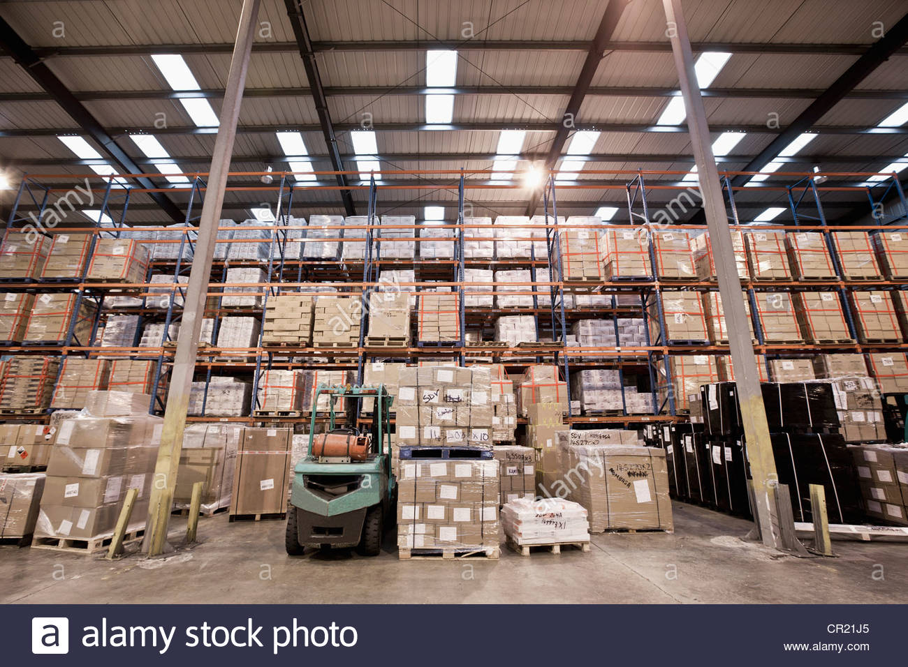 Stacks of pallets in warehouse Stock Photo: 48603021 - Alamy