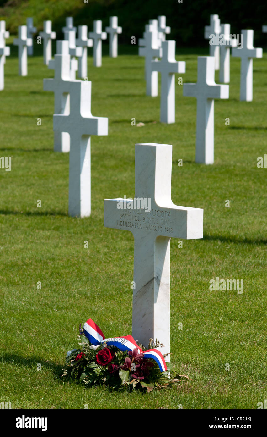 Aisne-Marne American Cemetery and Memorial, France Stock Photo
