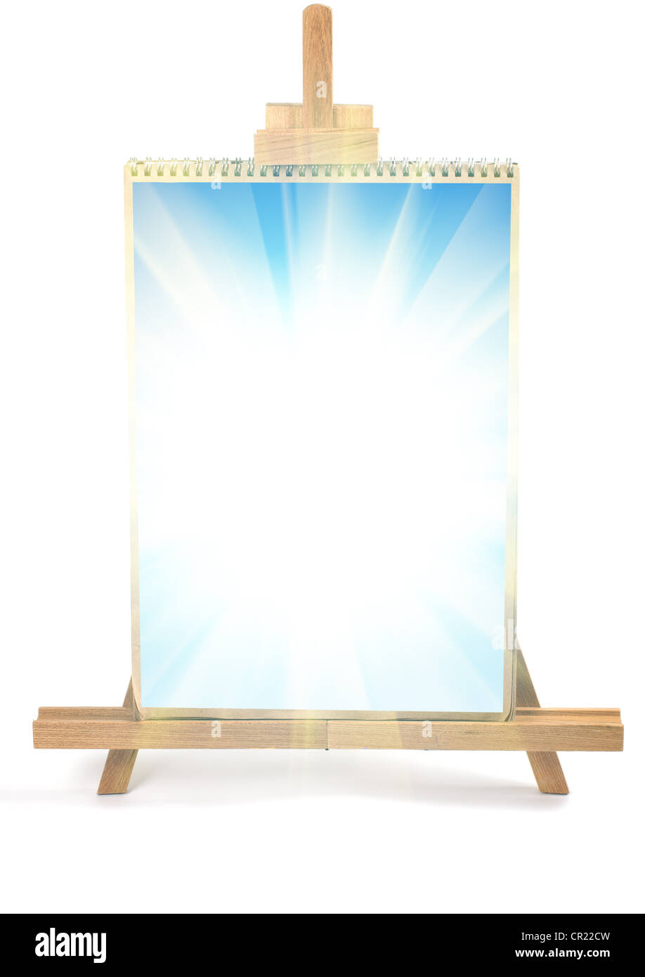 Artist easel and framei isolated on a white background Stock Photo