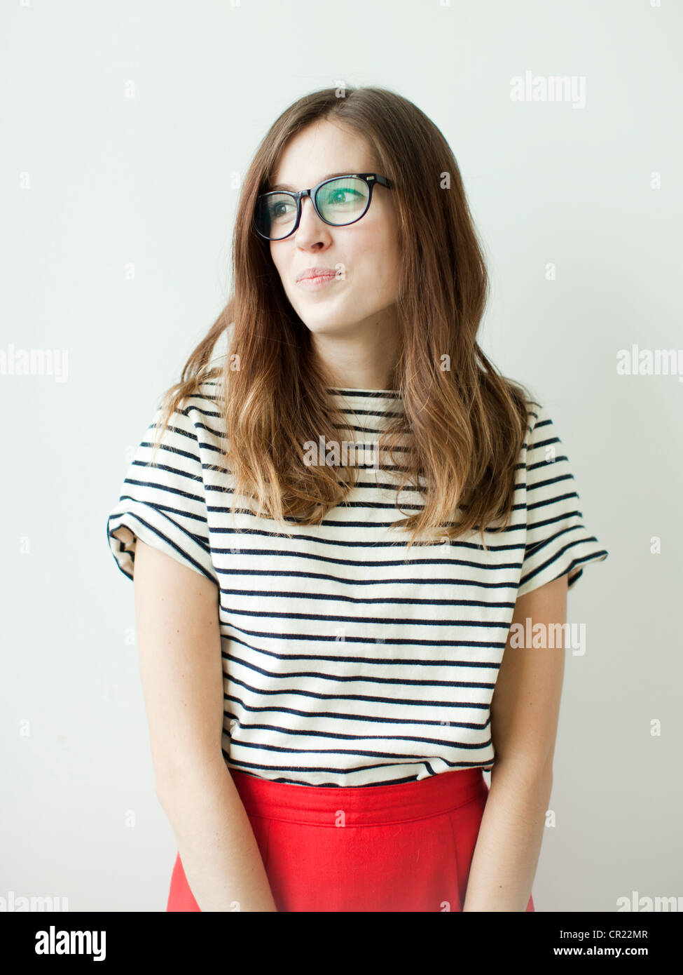 Studio shot of young woman Stock Photo - Alamy
