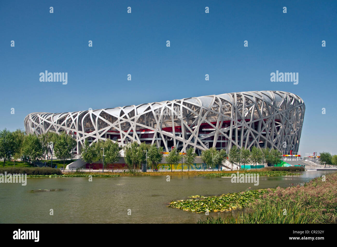 China: National Stadium, the Birds Nest, site of 2008 Suymmer Olymoc Games in Beijing Stock Photo