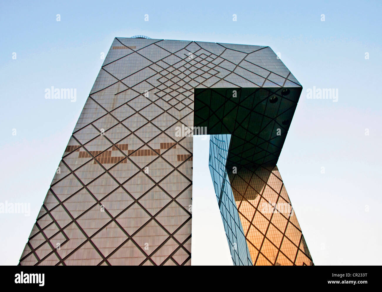 China: CCTV Headquarters Building in Beijing Central Business District is home of China Central Television Stock Photo