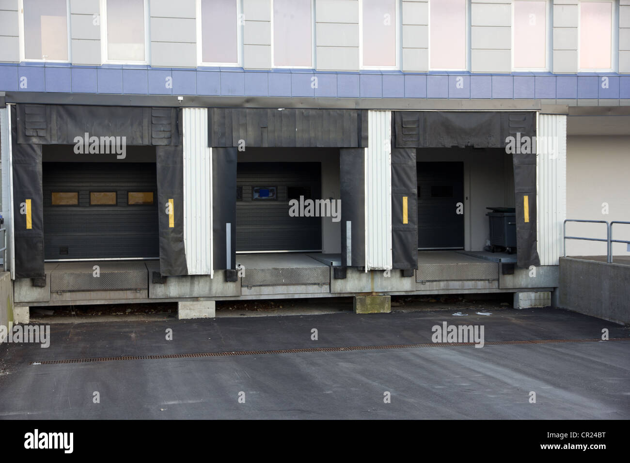 Picture of three loading docks used for trucks to unload goods Stock ...