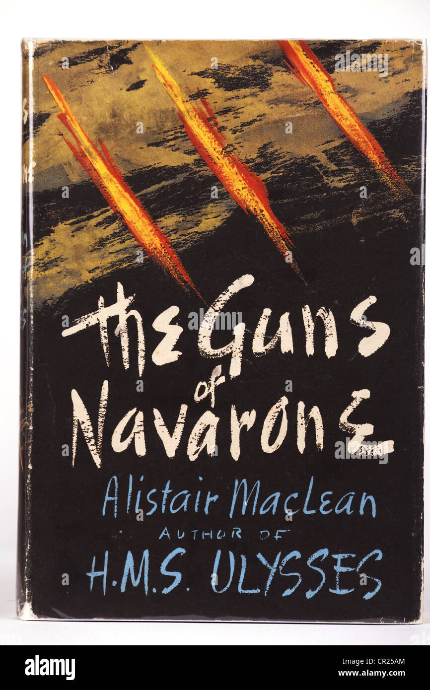 The Guns of Navarone book cover original illustration Stock Photo