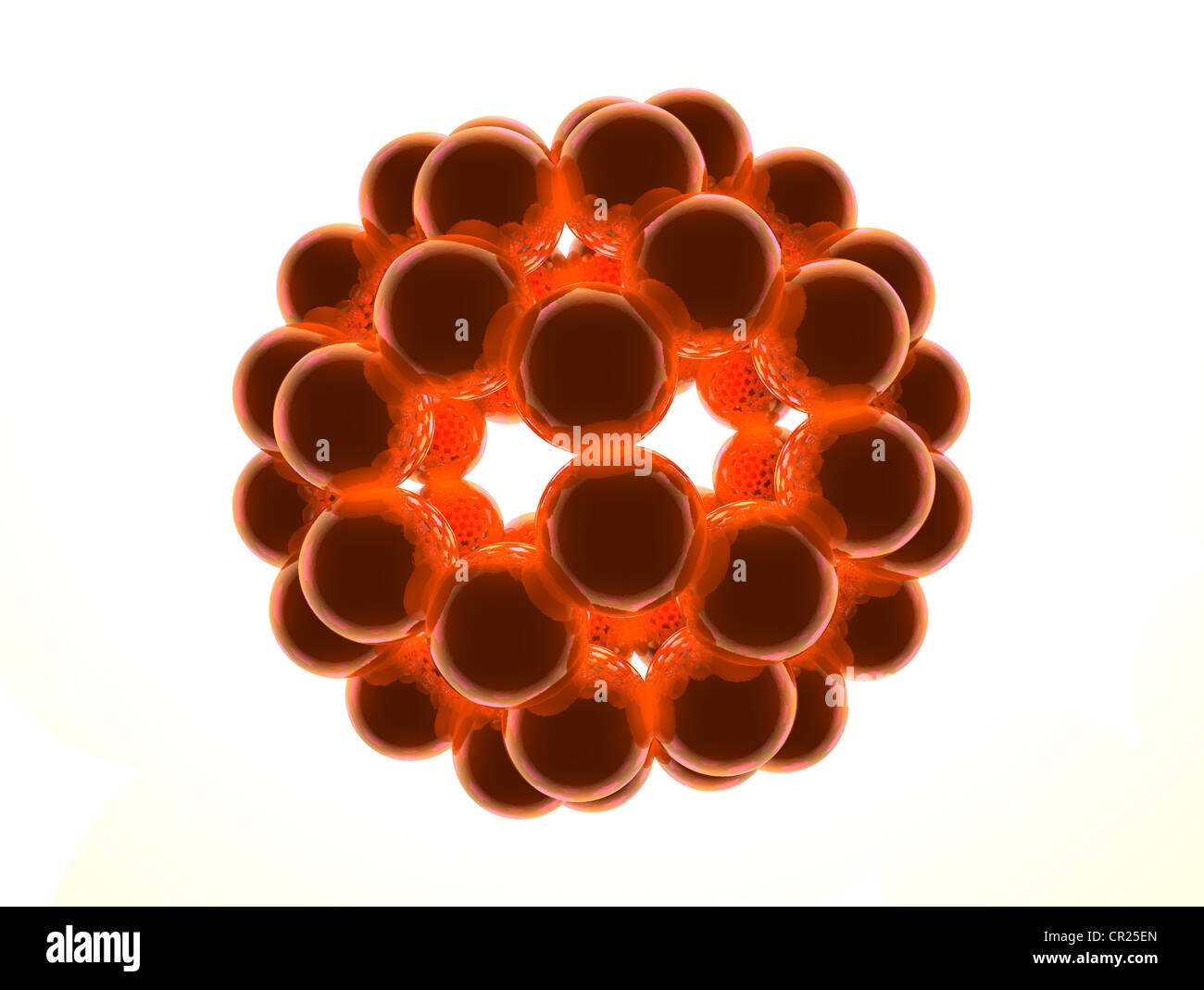 molecular model of a buckyball Stock Photo