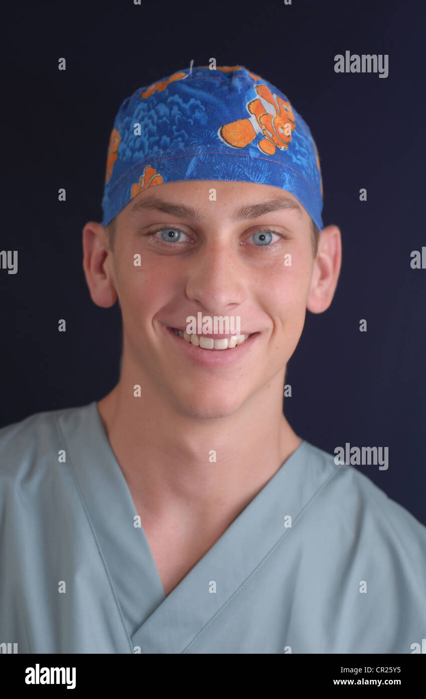 medical student in surgical outfit Stock Photo Alamy
