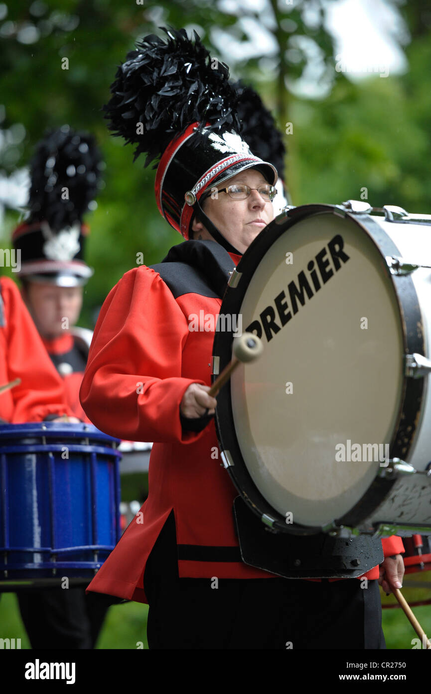 Marching Bands on Parade. Pictured during a competition in north west