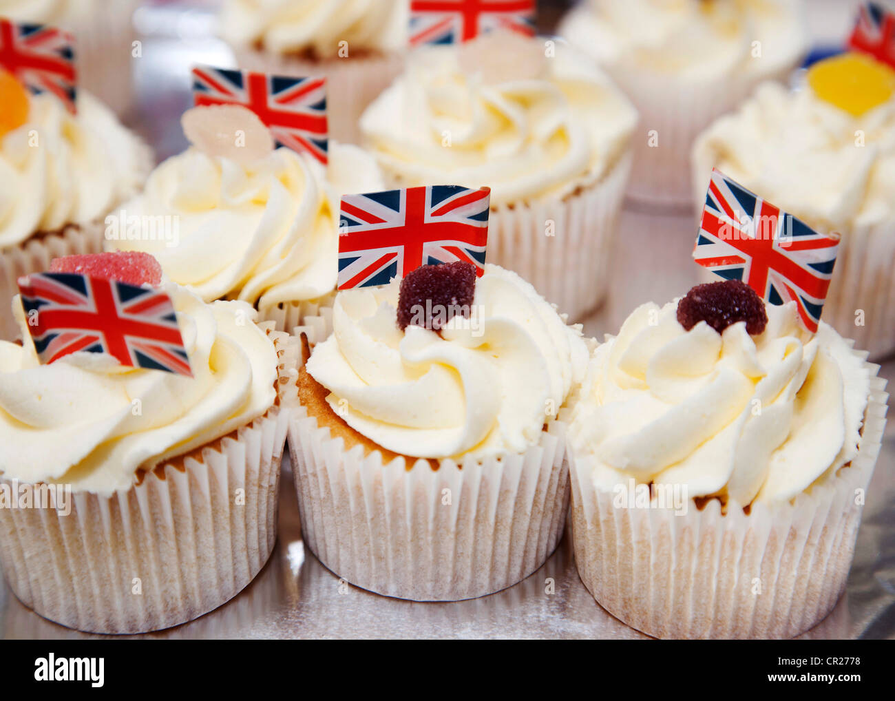 Queen's Diamond Jubilee cupcakes Stock Photo Alamy