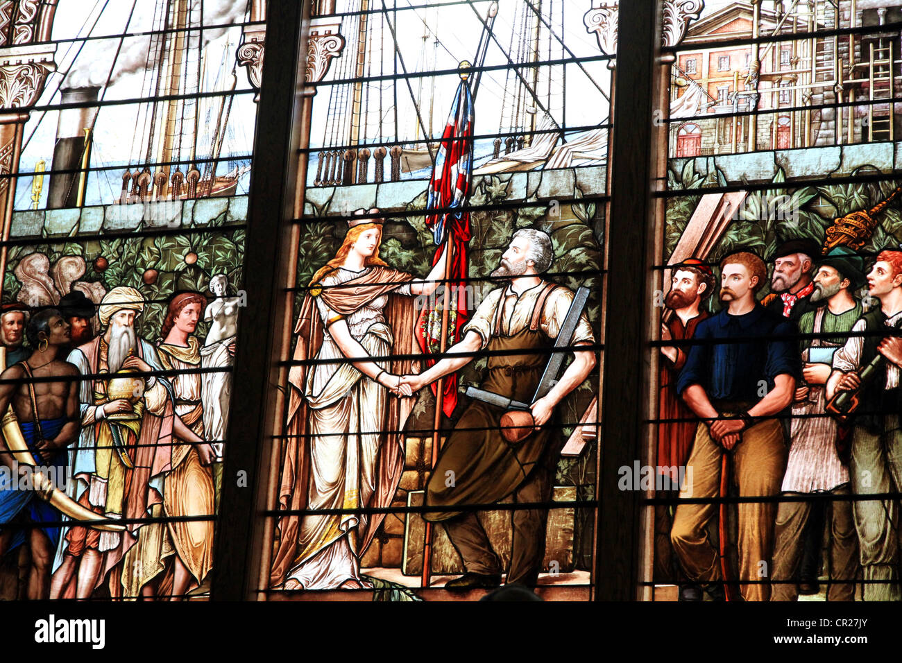 Stained Glass at the old Toronto City Hall Stock Photo Alamy