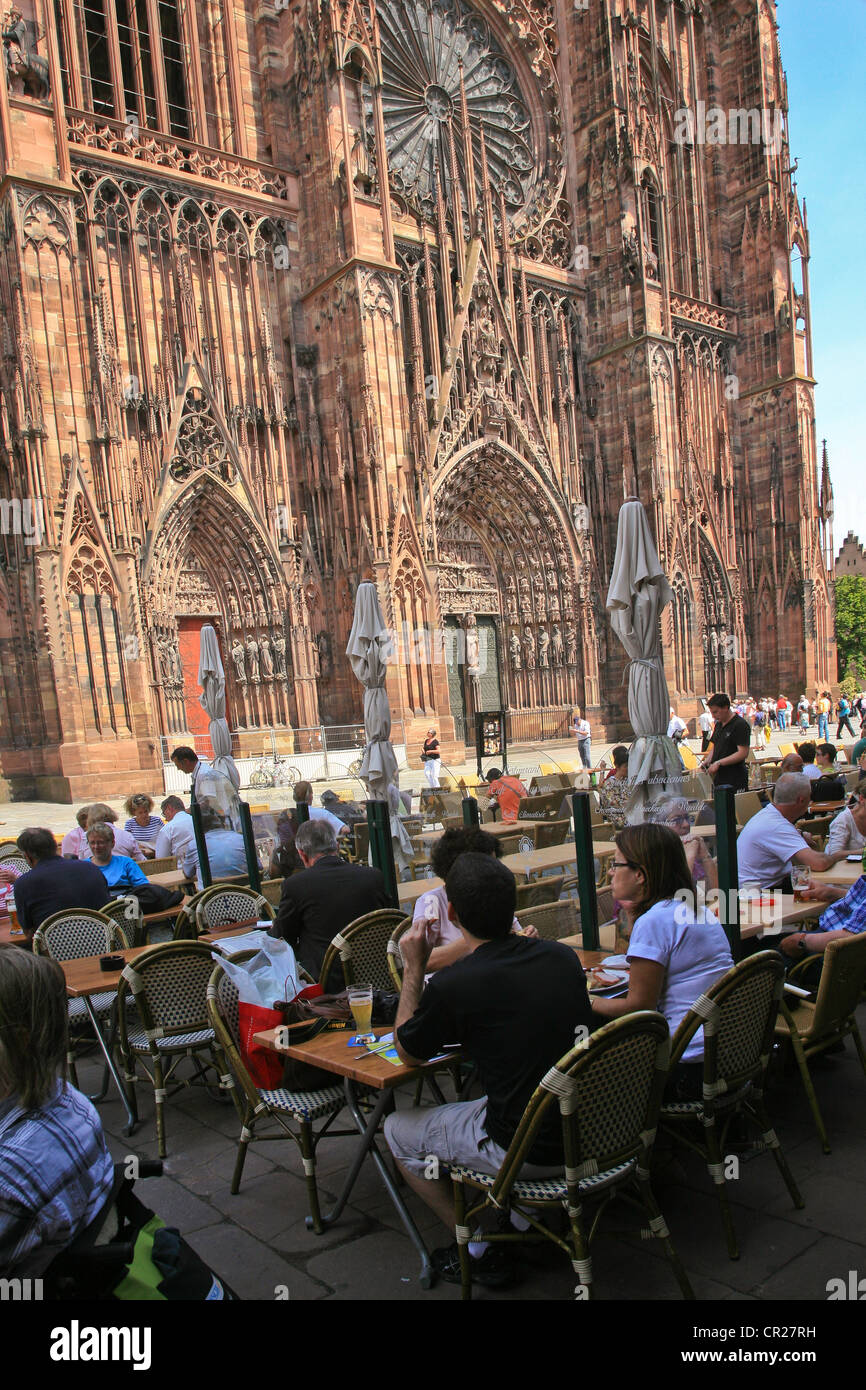 Cathedral in the City on the Rhein Strassburg;Strasbourg;Strassbourg;Alsace Lorraine;France; Frankreich Stock Photo
