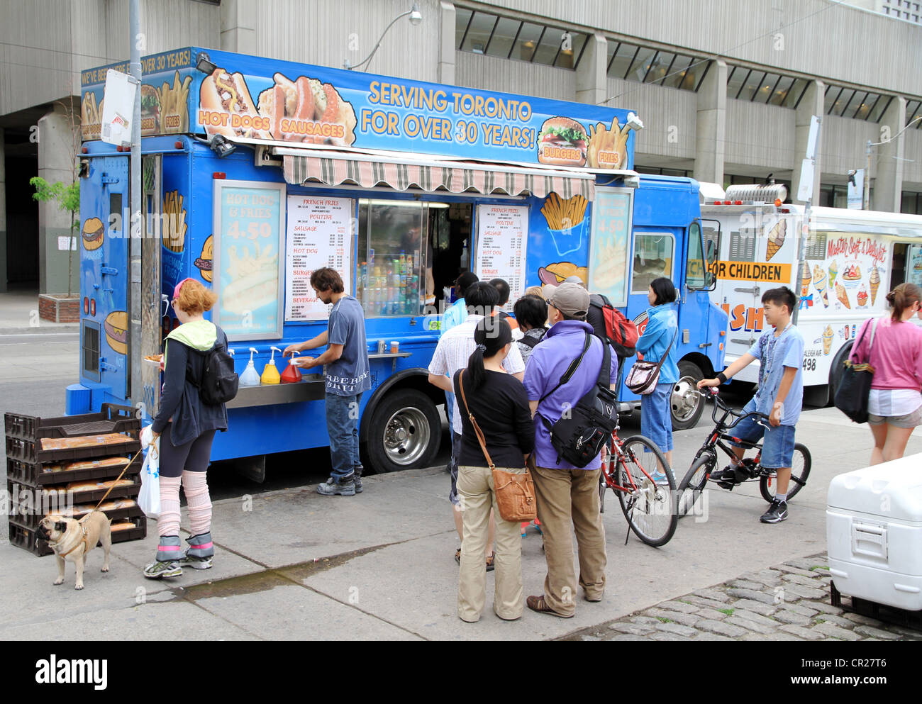 A truck selling street food in Toronto Stock Photo Alamy