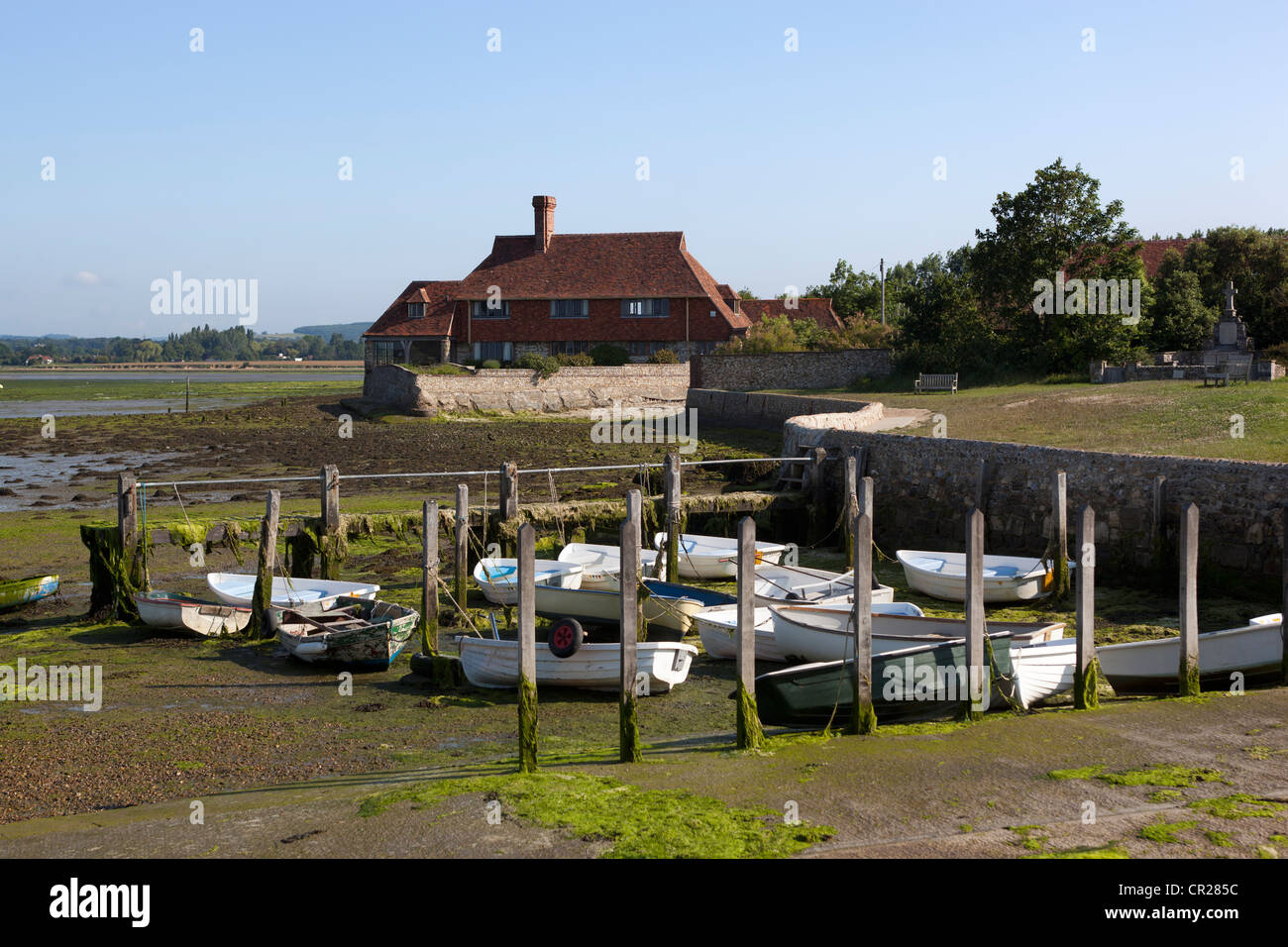 Boats in harbour at Bosham Stock Photo Alamy