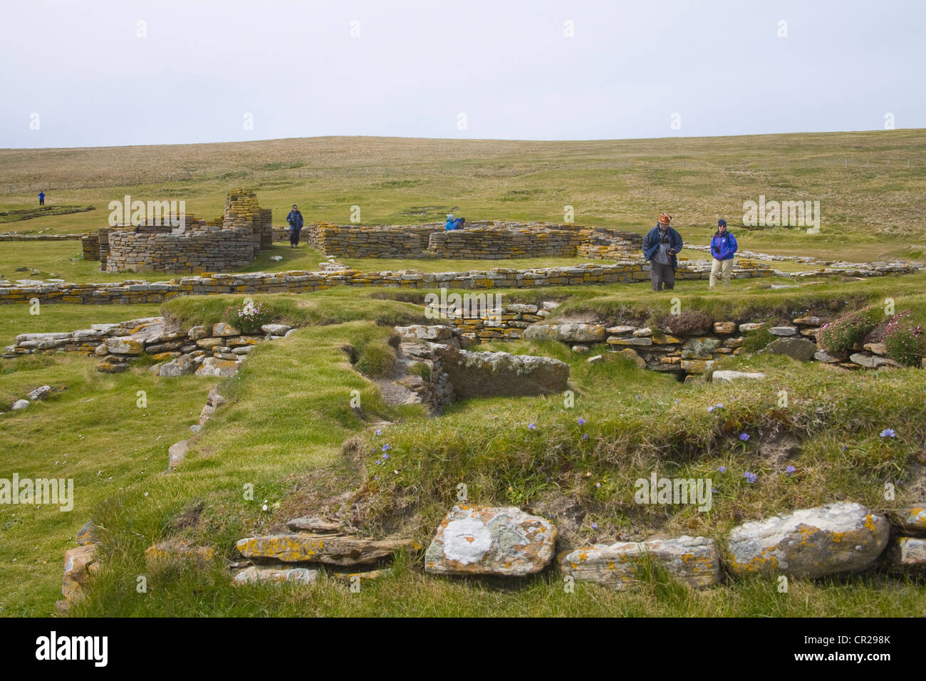 Orkney Islands West Mainland Brough of Birsay ruins of several Norse