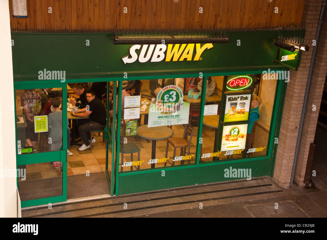 Subway retail premises in Newton Abbot , Devon, UK. Stock Photo