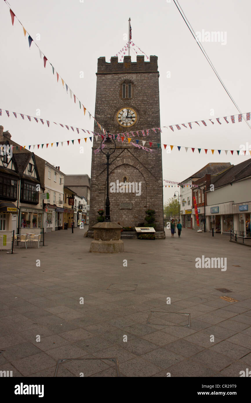 St Leonards clock tower, Newton Abbot, Devon, UK Stock Photo Alamy