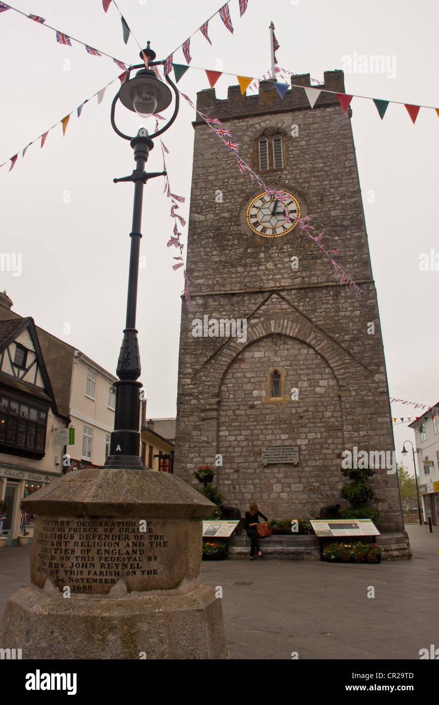 St Leonards clock tower, Newton Abbot, Devon, UK Stock Photo Alamy