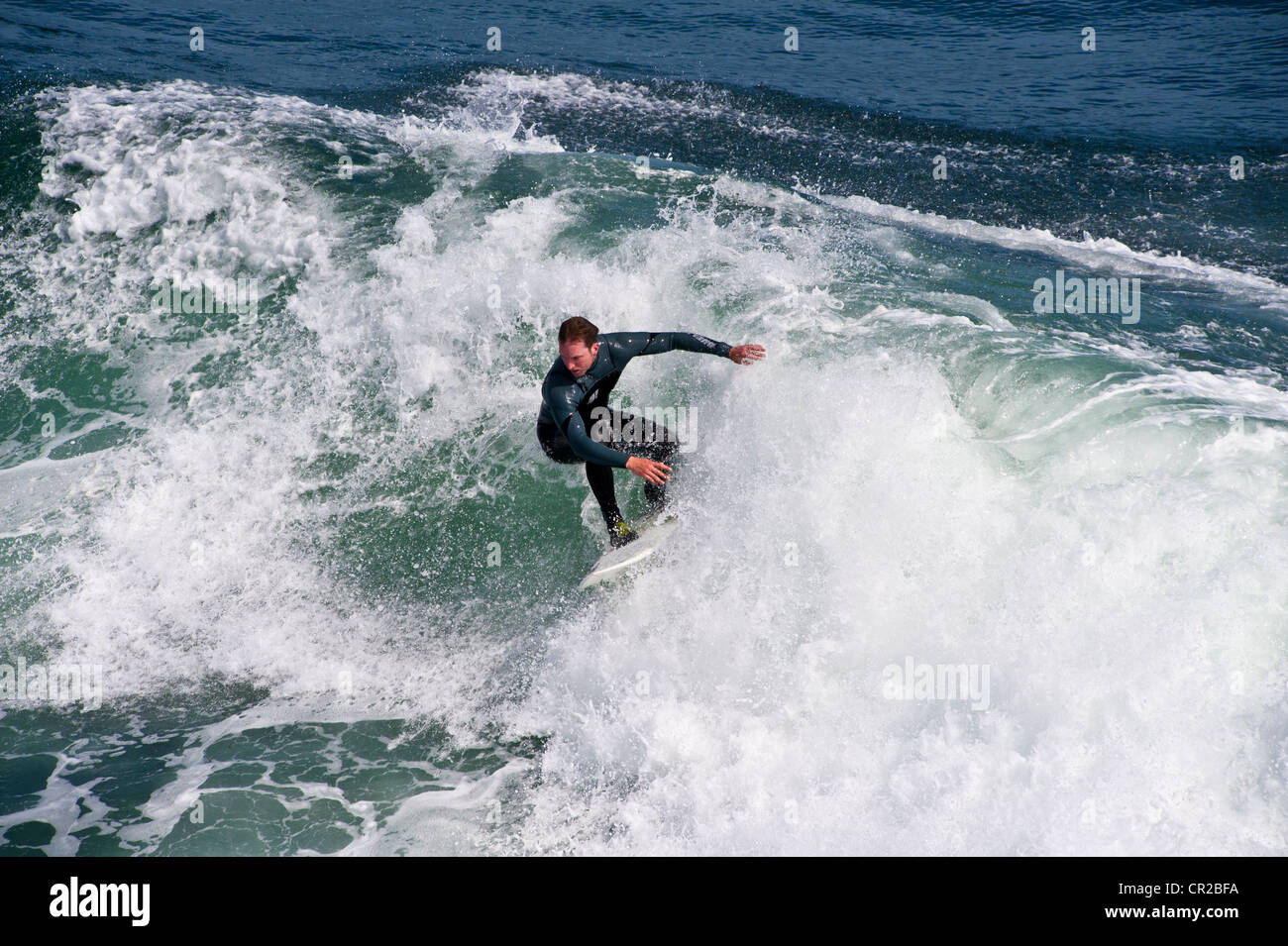 Surfers at Steamers Lane at Santa Cruz, California Stock Photo Alamy