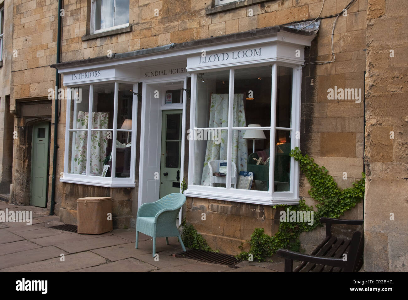 Sundial house, interior design shop, StowontheWold Stock Photo Alamy
