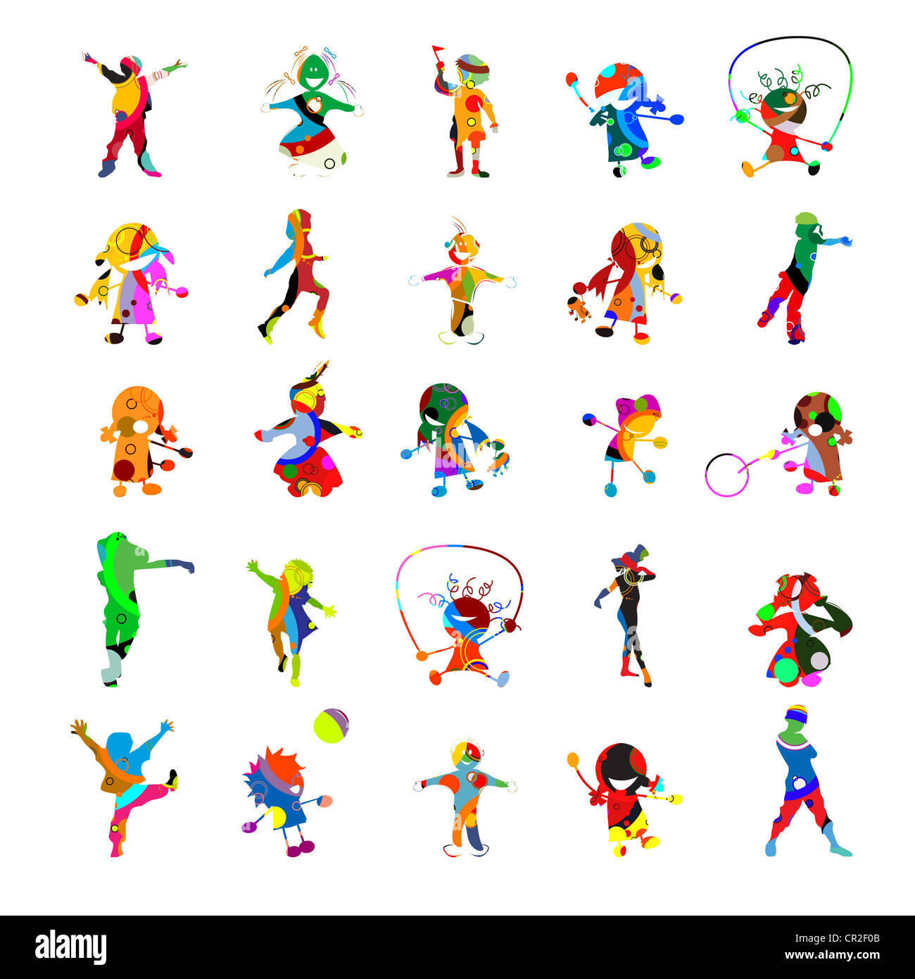Kids kids kids, collection of against white background Stock Photo - Alamy