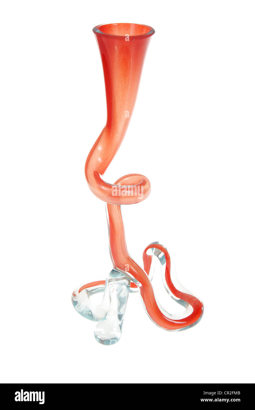 Red vase, photo on the white background Stock Photo - Alamy