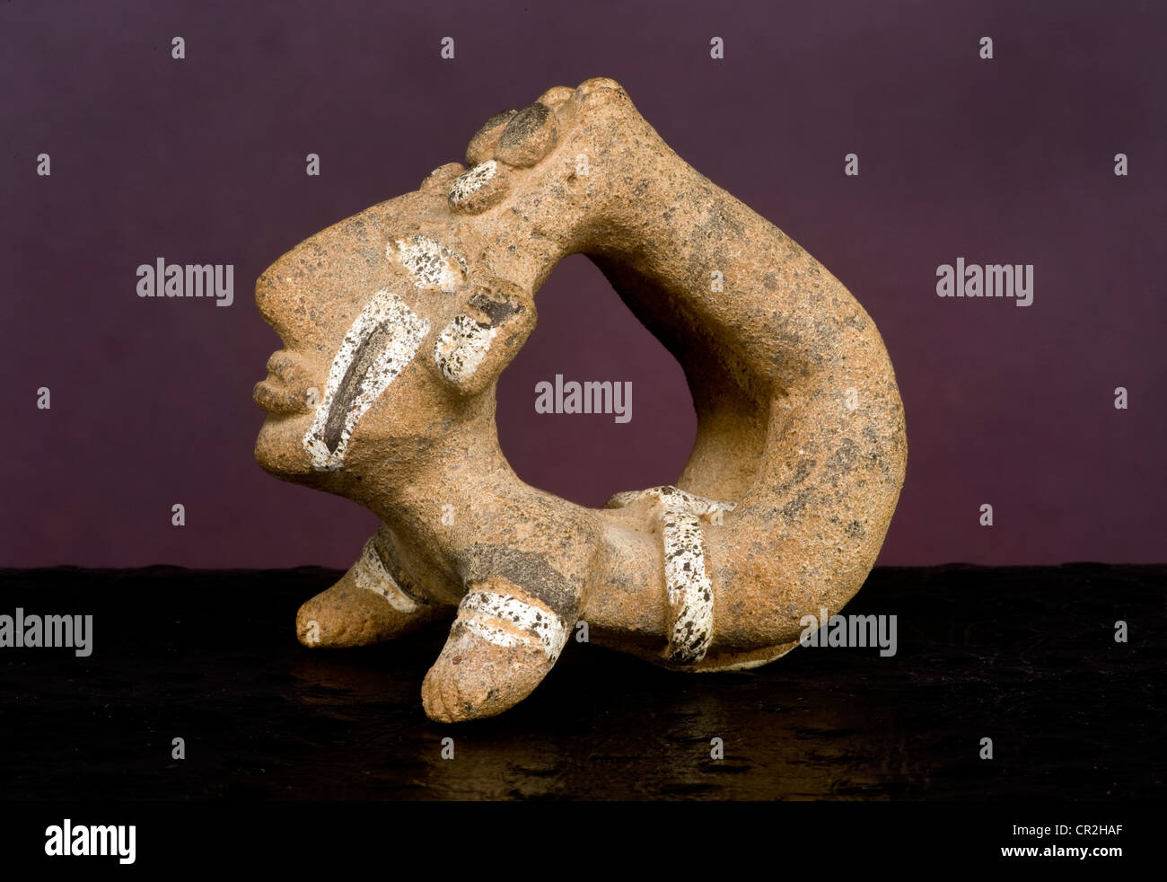 Pre Columbian acrobat figure made around 600AD. Stock Photo