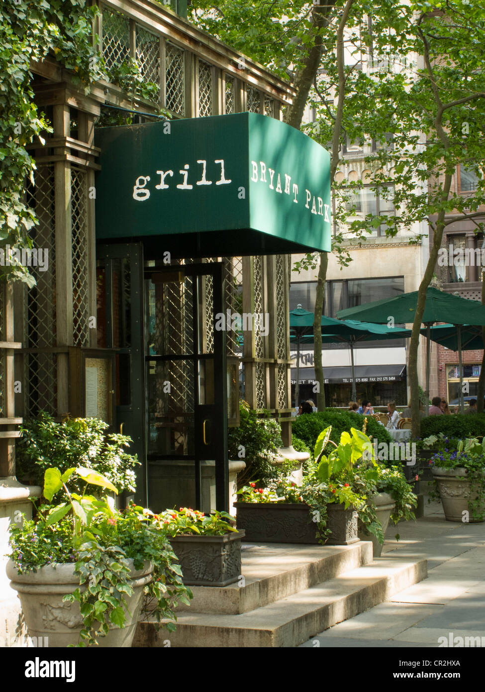 Bryant Park Grill Restaurant, Bryant Park, NYC Stock Photo