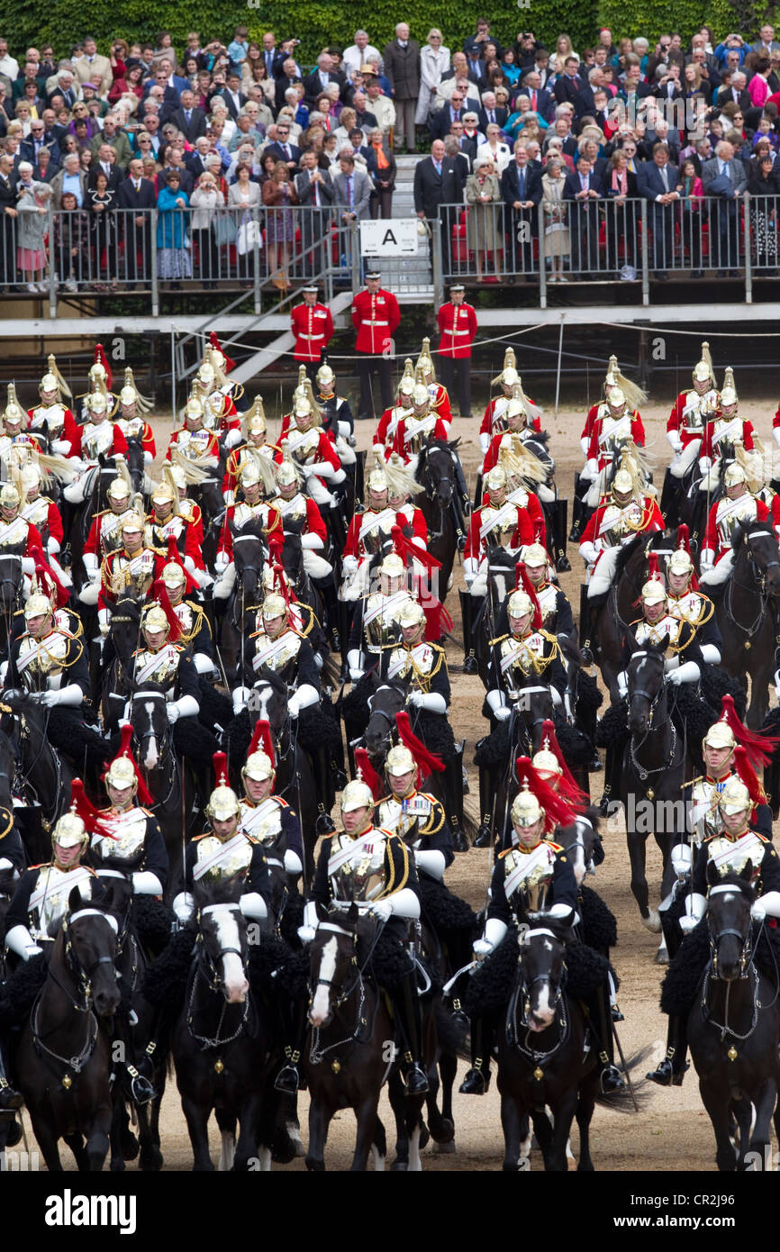 Trooping The Colour 2012  Blues and Royals of the Household Cavalry, Horse Guards Parade, London, UK Stock Photo