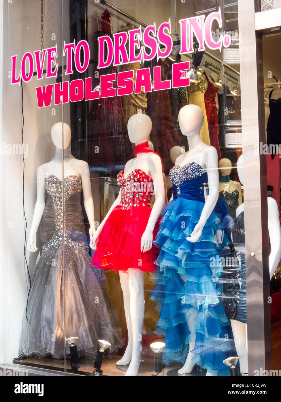 Fashion District Store window, NYC Stock Photo Alamy