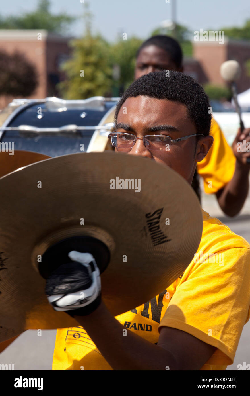 The Martin Luther King High School Marching Band Stock Photo