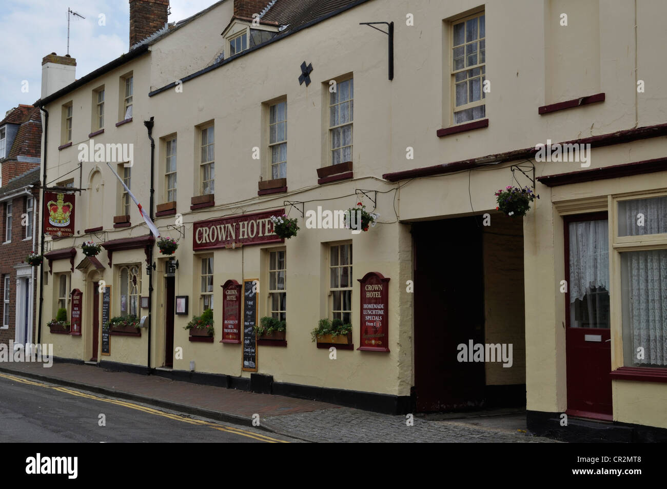 The Crown Hotel is an unpretentious public house with accommodation in the centre of Poole, Dorset. Stock Photo