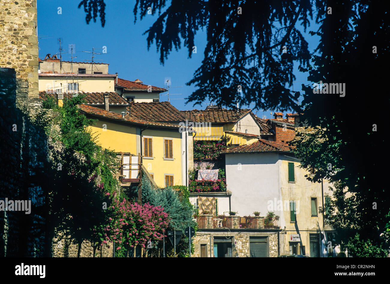 Europe Italy Tuscany Province of Arezzo Bibbiena View Stock