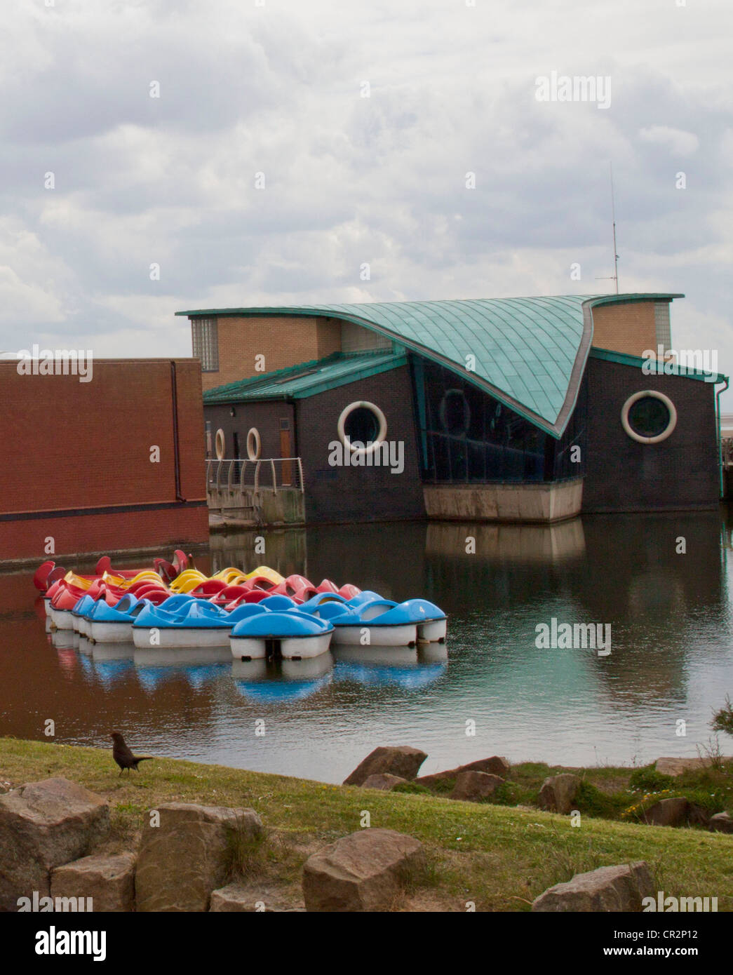 life boat station and boating Lake St Annes Stock Photo