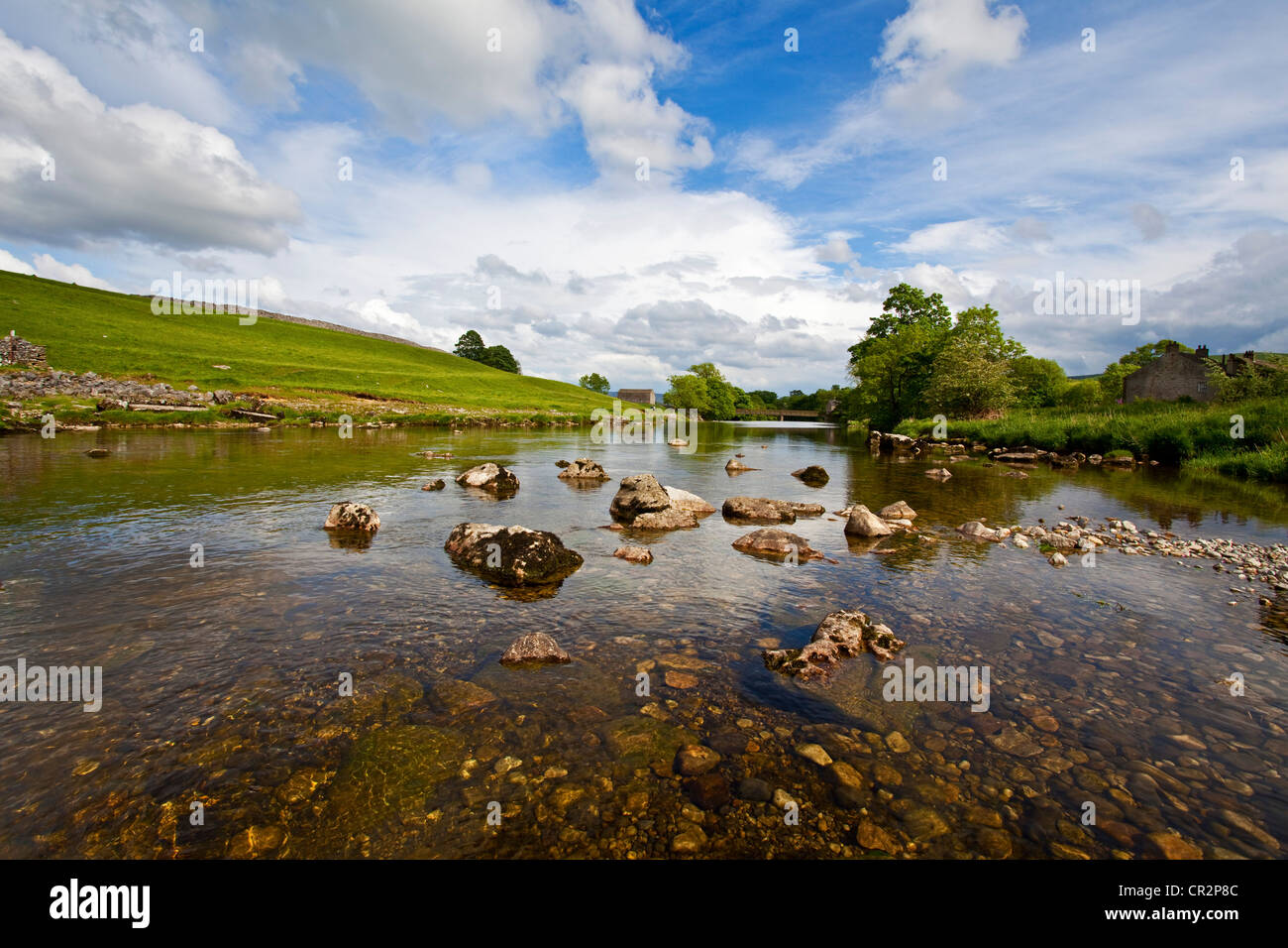 A section of the river Wharfe near Grassington North Yorkshire UK Stock Photo