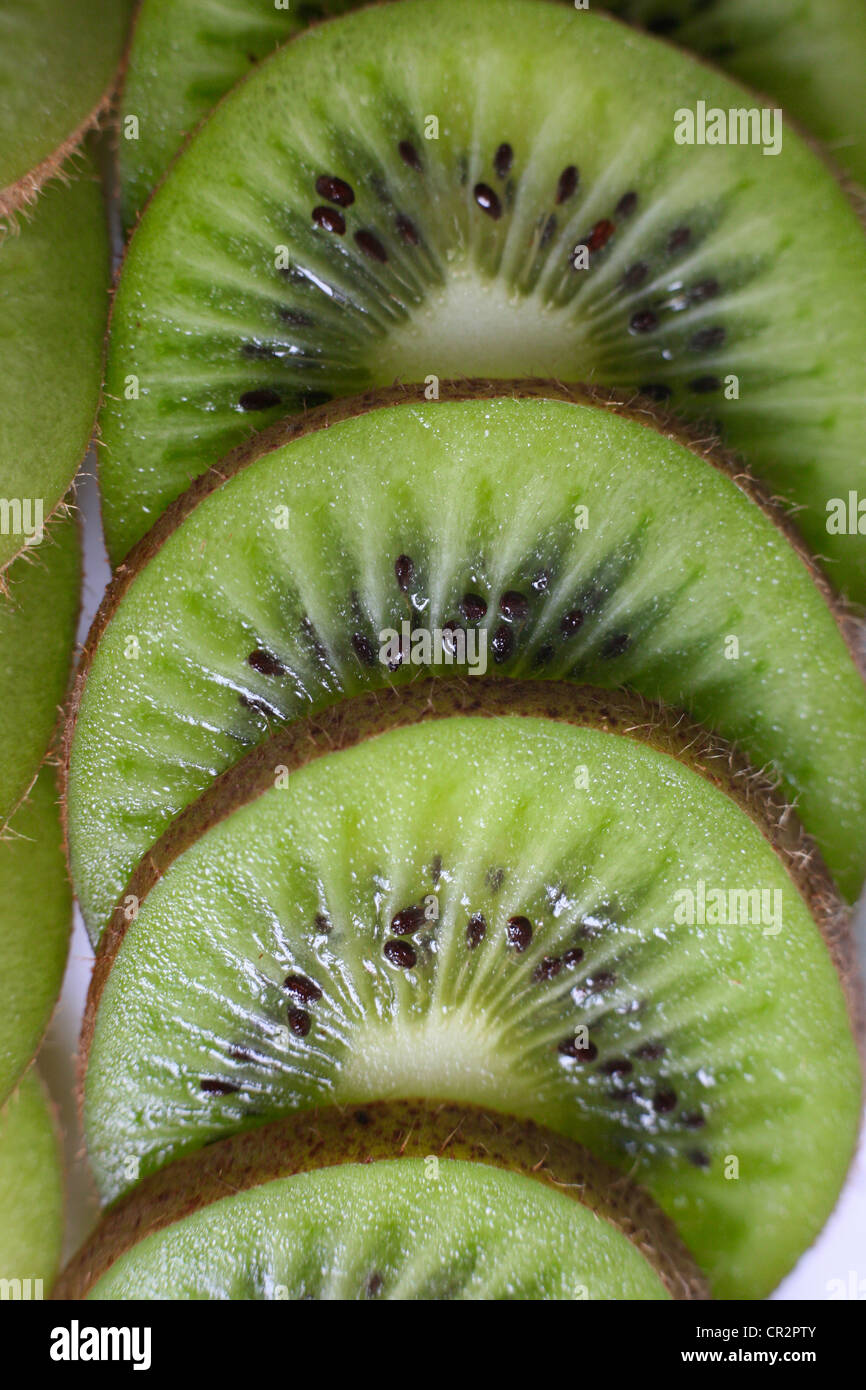 Fruits kiwi cut by slices close-up Stock Photo - Alamy