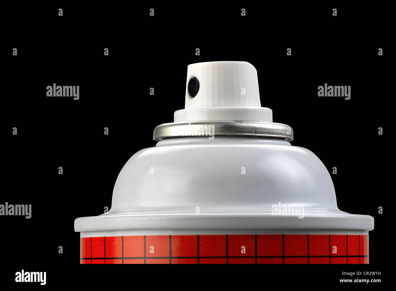 spray paint can over black background, close up and clipping path Stock Photo