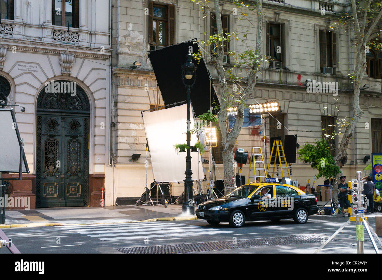 Film set in Buenos Aires Stock Photo