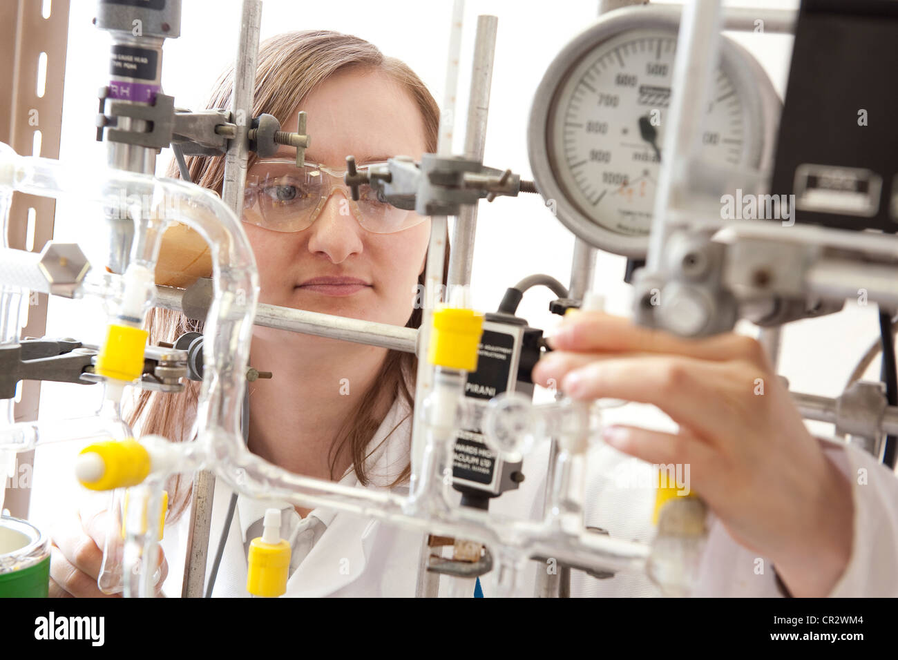 laboratory technician working in lab Stock Photo